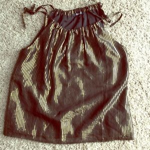 Black/gold blouse